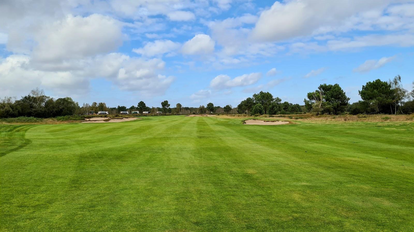 Golf du Medoc, heathland fairway and gorse north of Bordeaux, France