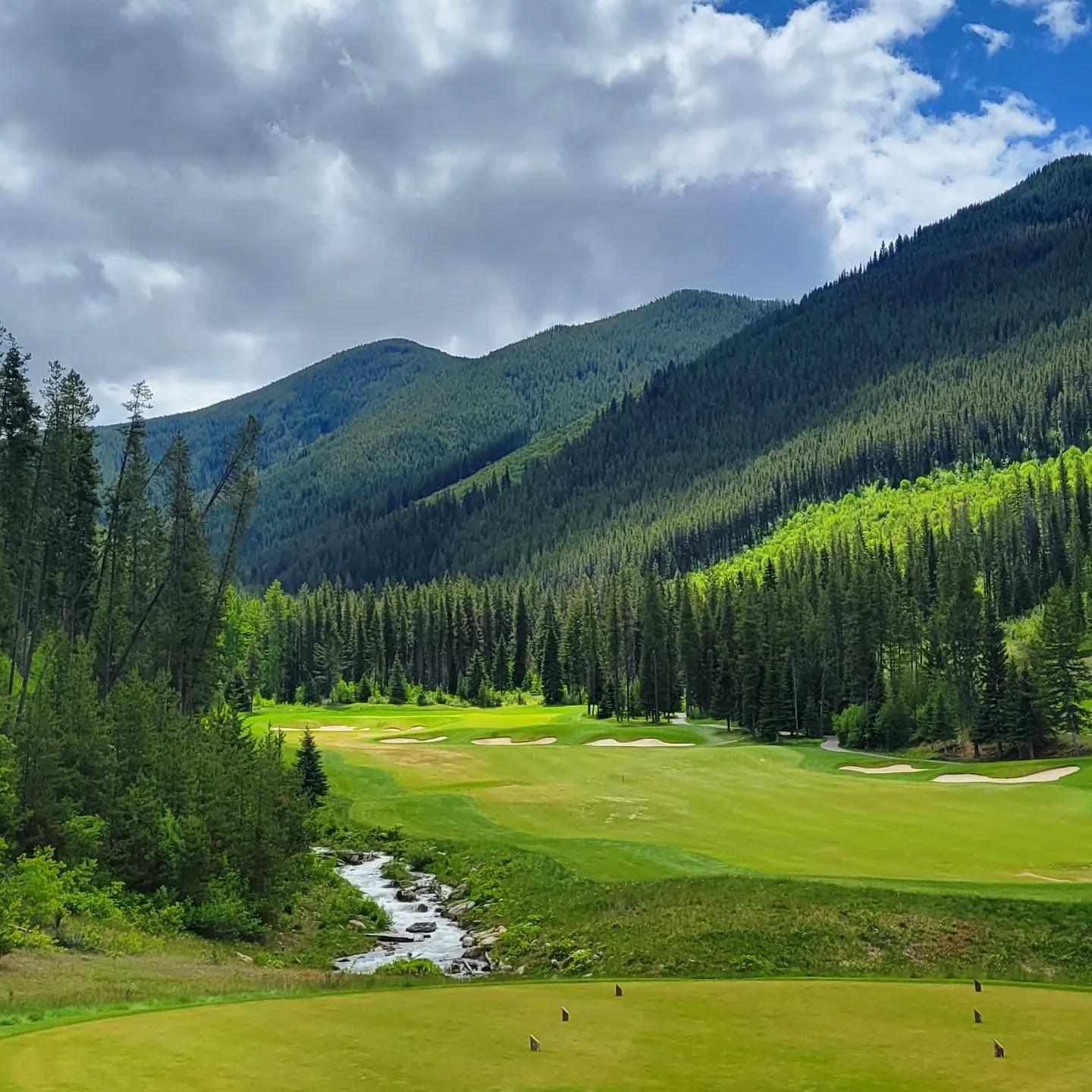 Greywolf Golf Course, mountain fairway in the Purcell Mountains of British Columbia