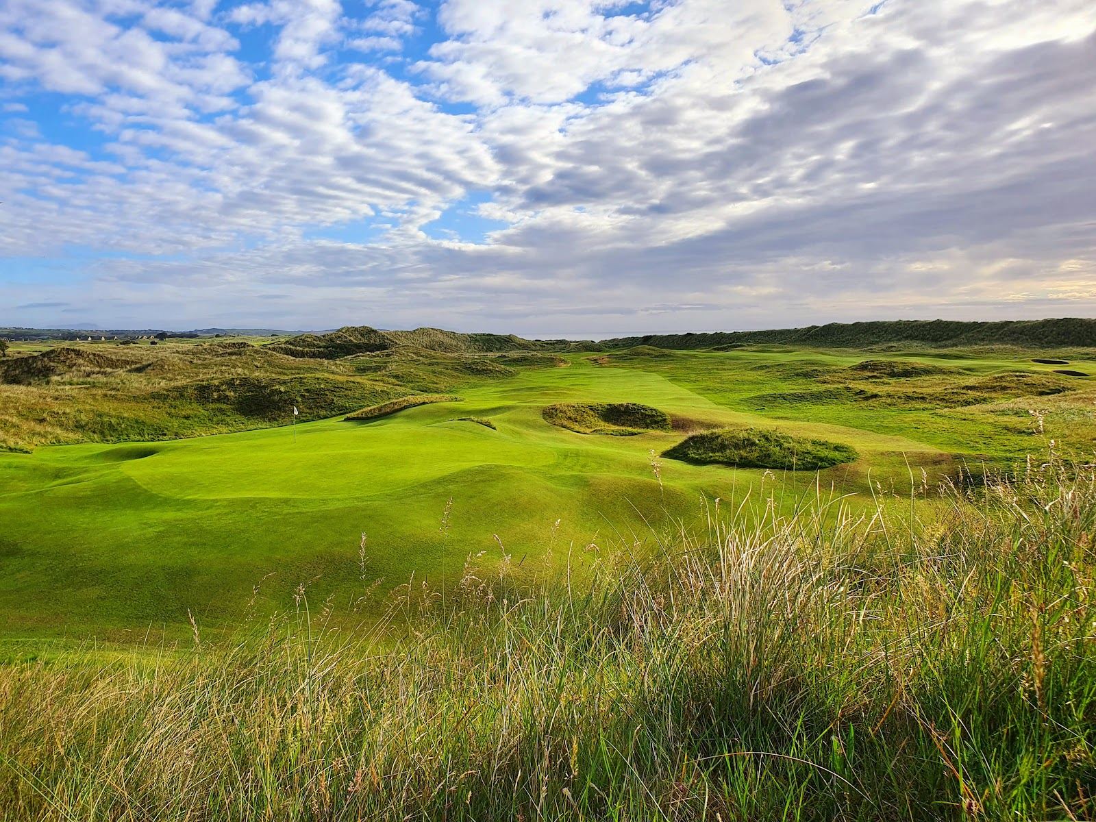 Links golf course among dunes on Ireland's east coast near Dublin