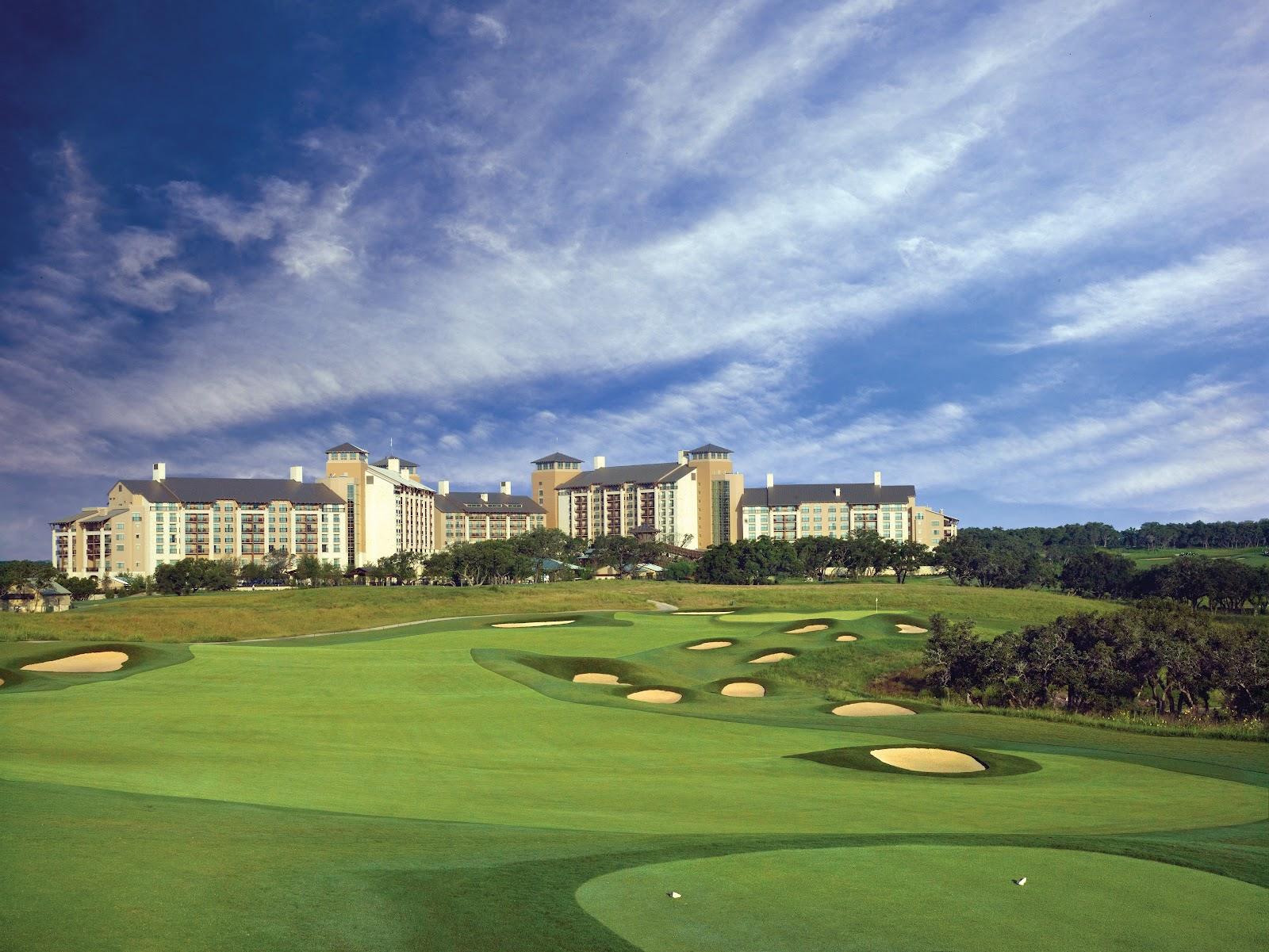 TPC San Antonio, oak-lined fairway in the Texas Hill Country