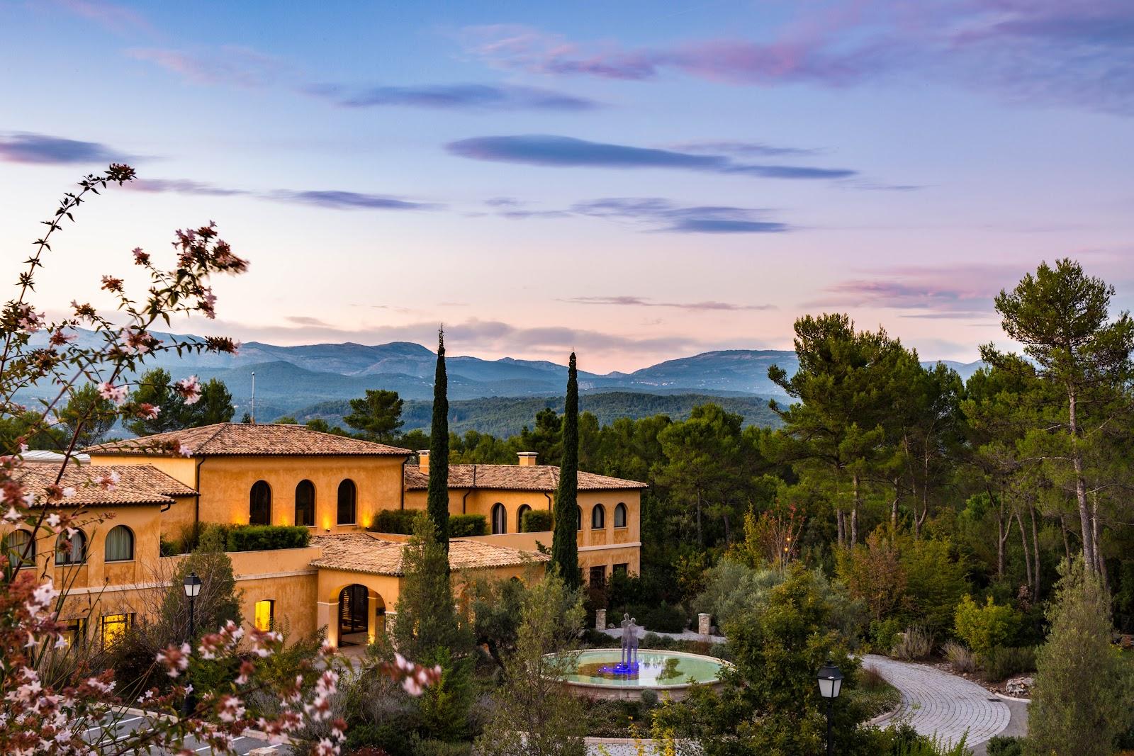 Terre Blanche golf course, rolling fairways in the hills above the French Riviera near Fayence