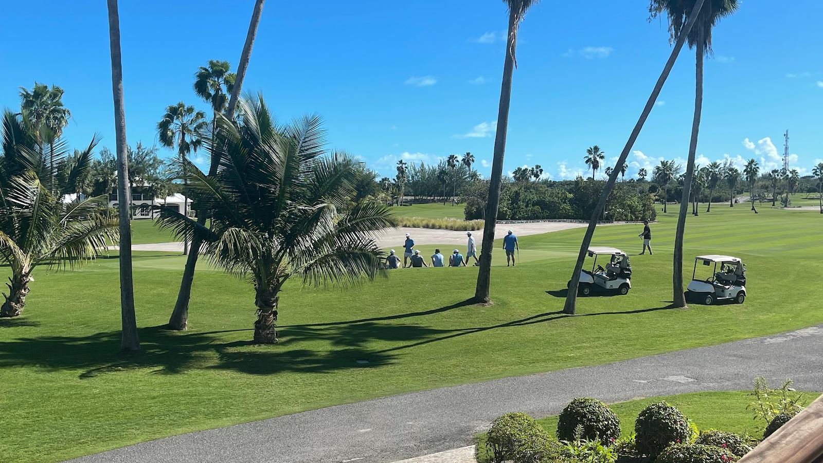 The championship golf course at Grace Bay on Providenciales, Turks and Caicos, under a clear sky