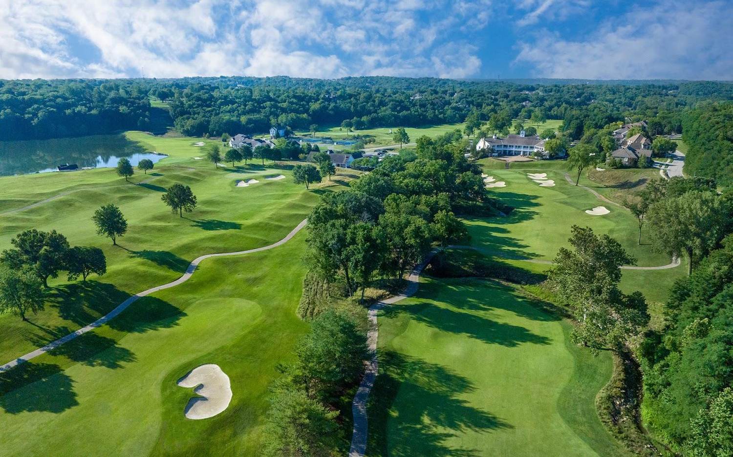 The National Golf Club of Kansas City, rolling fairway and bunkering, Missouri