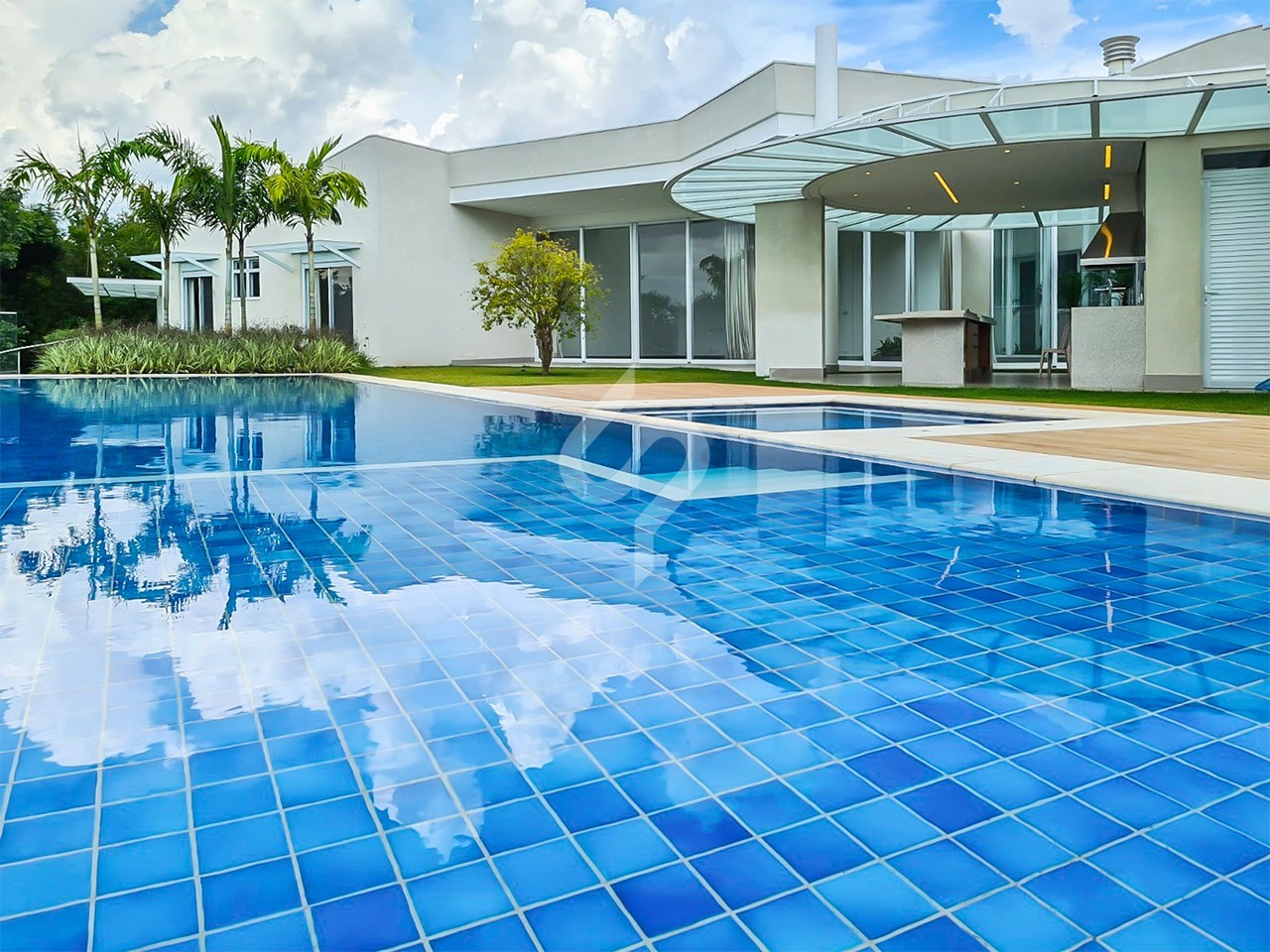 Fazenda da Grama golf estate near Itupeva, Sao Paulo, fairways and lake set across rolling green farm country