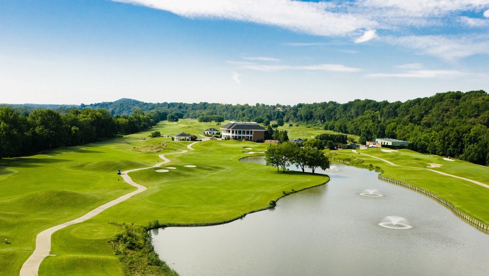 Gaylord Springs Golf Links, Nashville, links style fairways beside the Cumberland River