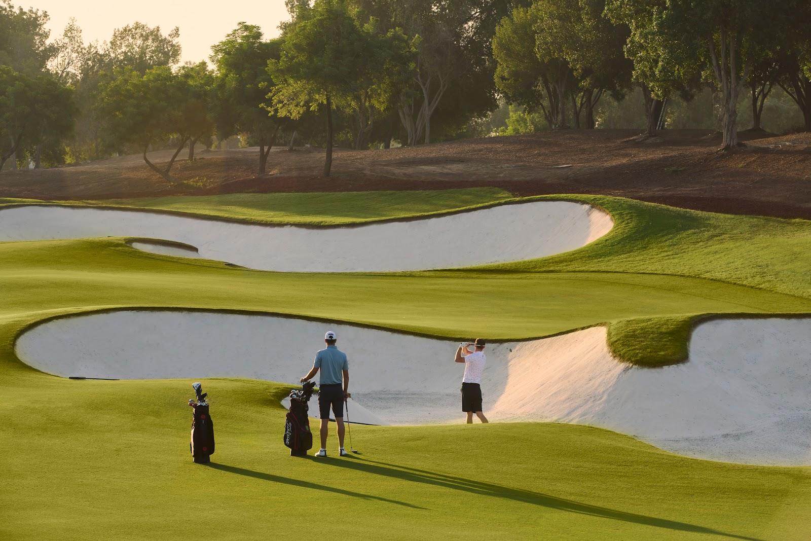 Warm winter golf at Jumeirah Golf Estates, Dubai, a prime Christmas sun destination for golfers