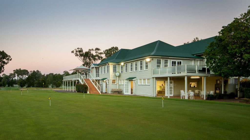 The Brisbane Golf Club at Yeerongpilly, a mature tree lined parkland fairway on the river flats in Brisbane, Queensland