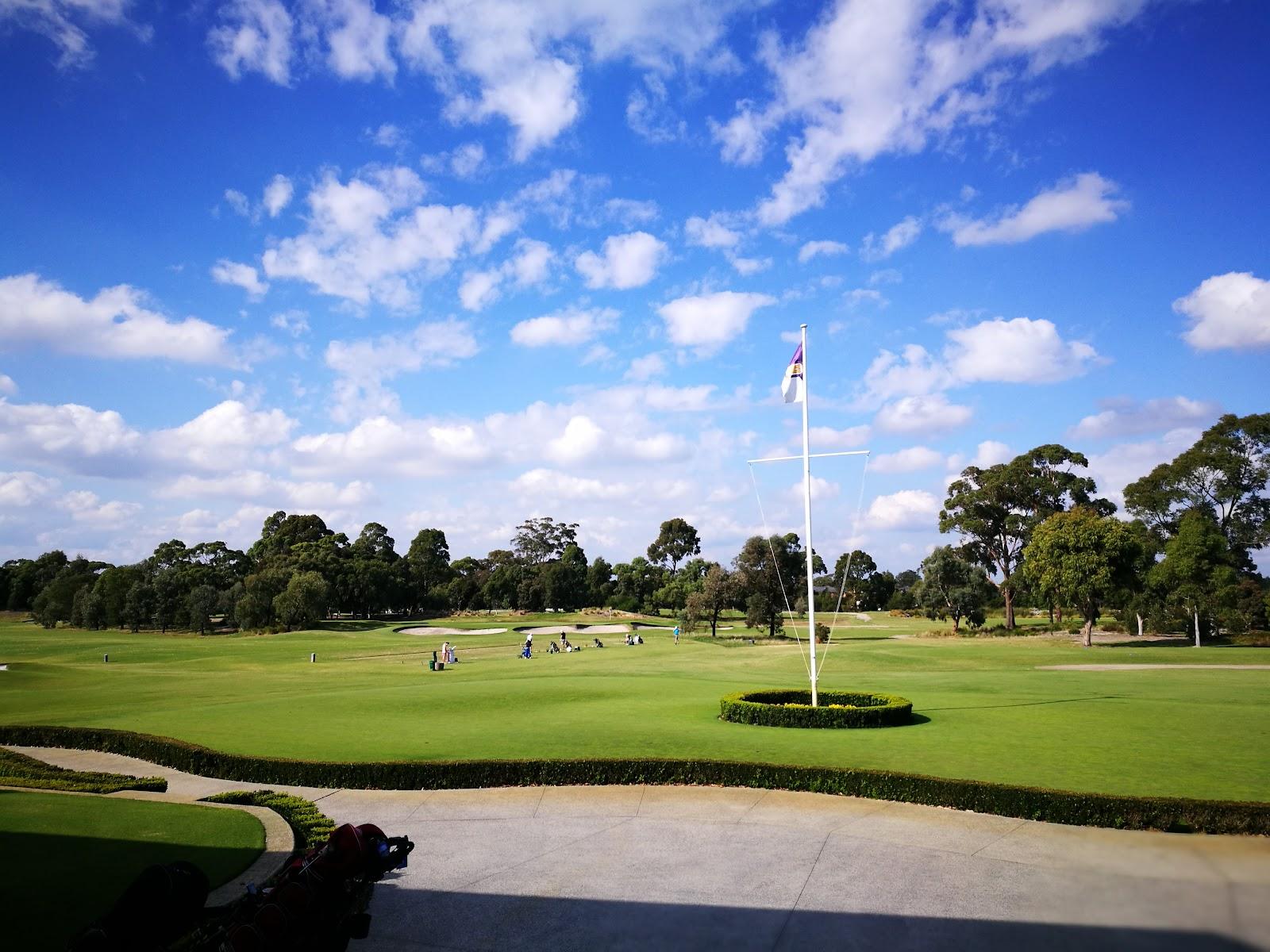Huntingdale Golf Club, sandbelt fairway and bunkering in southeast Melbourne, Australia