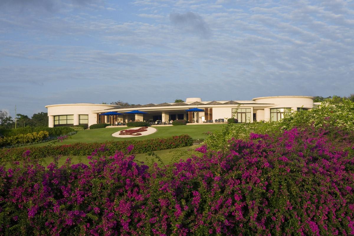 Sandy Lane Country Club course in St James, Barbados, with manicured fairways, lakes and Caribbean views
