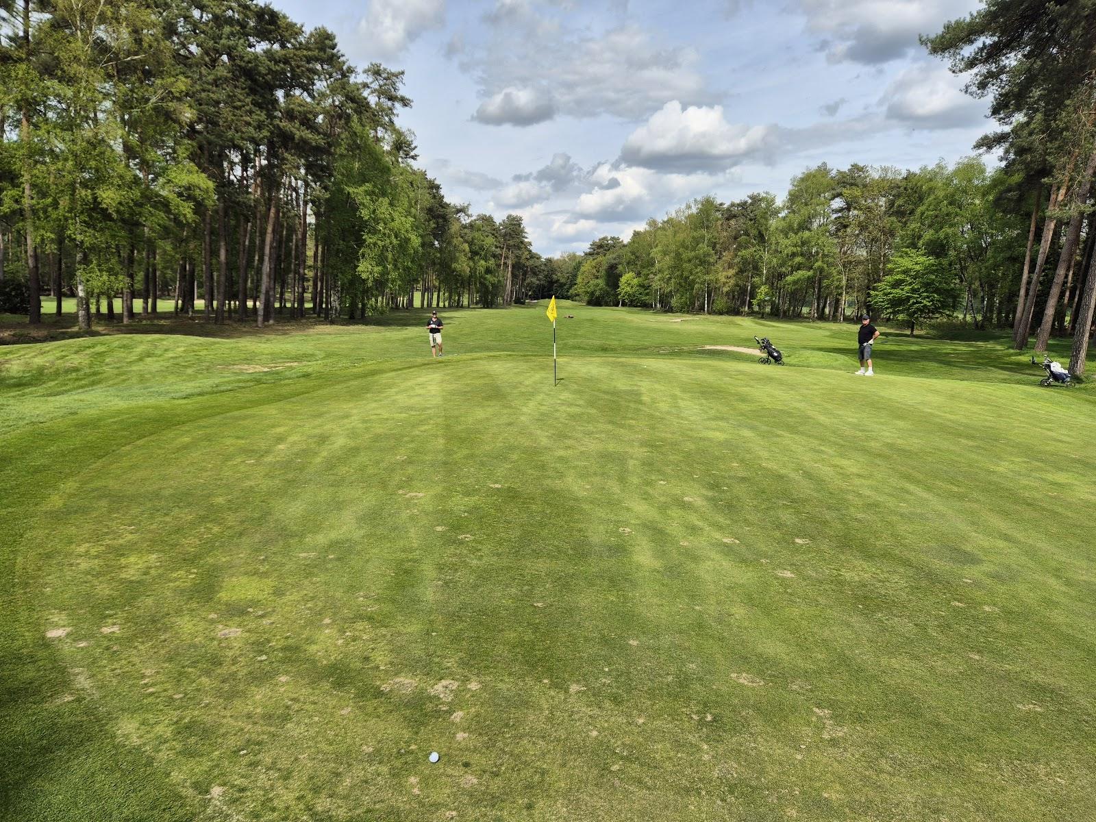 Royal Golf Club du Hainaut, heathland fairway framed by heather near Mons, Belgium
