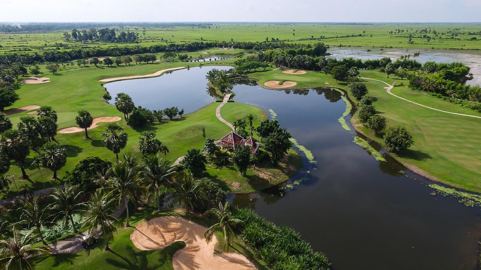 Phokeethra Country Club, championship fairway near the temples of Siem Reap, Cambodia