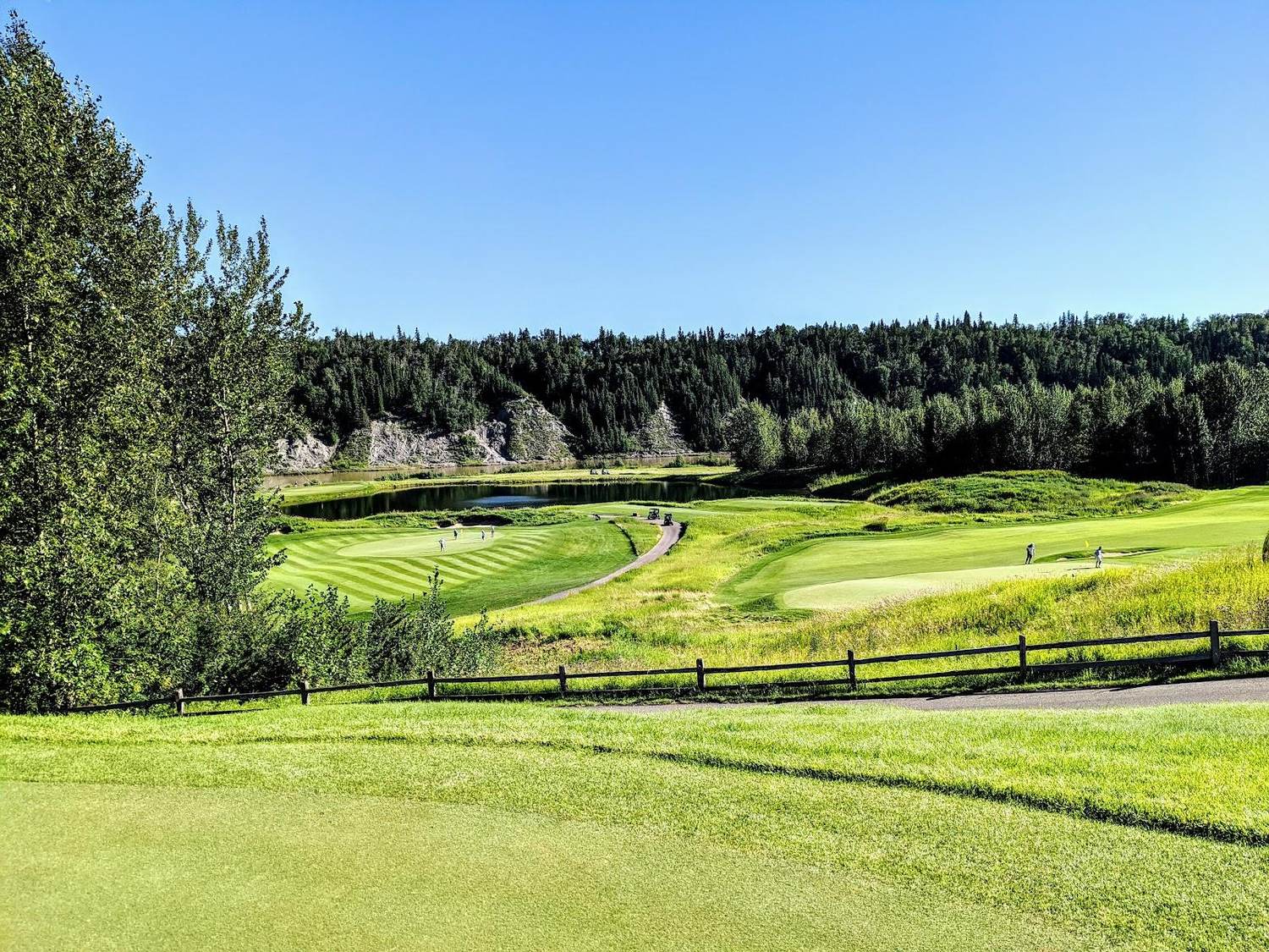 Blackhawk Golf Club, river valley fairway near Edmonton, Alberta, Canada