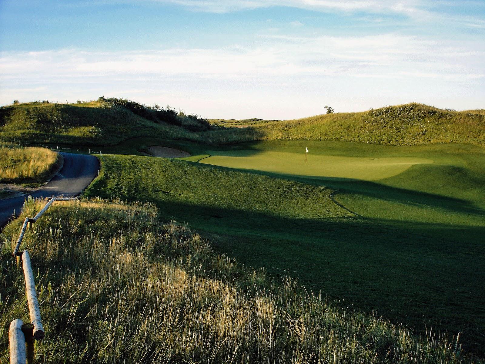 Dakota Dunes Golf Links, fairways winding through natural sand hills in the South Saskatchewan River valley near Saskatoon, Canada