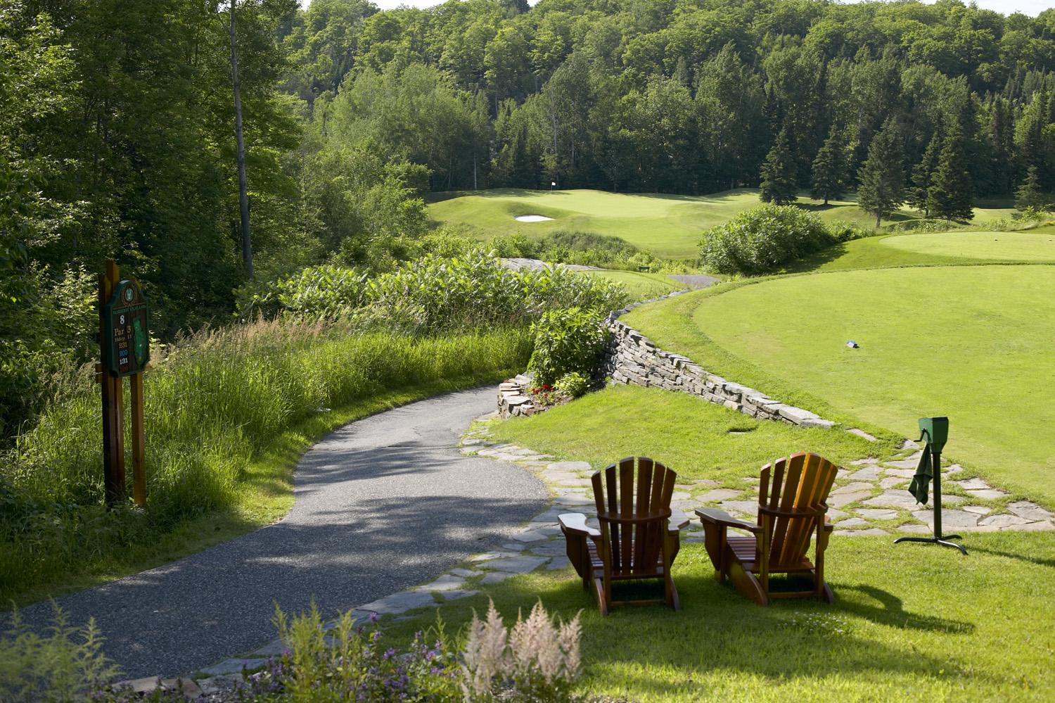 Deerhurst Highlands, a fairway across rugged Muskoka granite and forest in Huntsville, Ontario, Canada