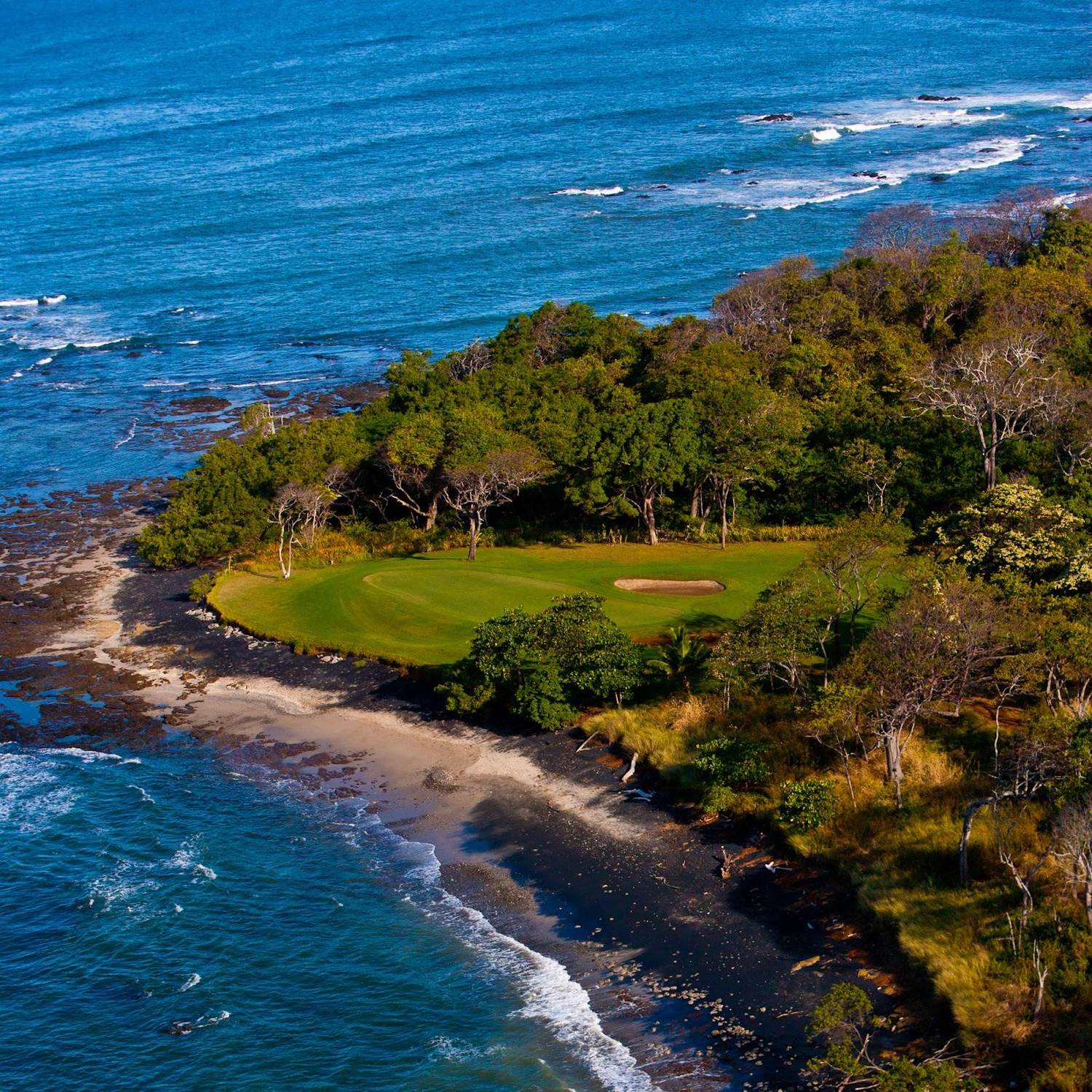 Hacienda Pinilla Golf Club, coastal fairway through tropical forest near Tamarindo, Costa Rica