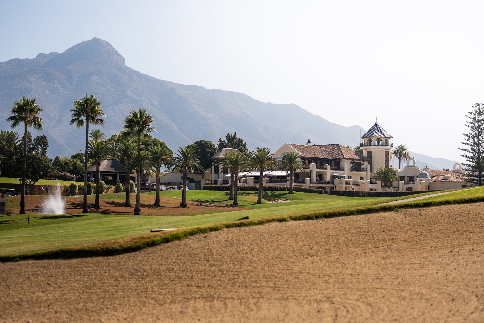 Los Naranjos Golf Club, orange grove fringed parkland fairways in Nueva Andalucia, Marbella, Spain