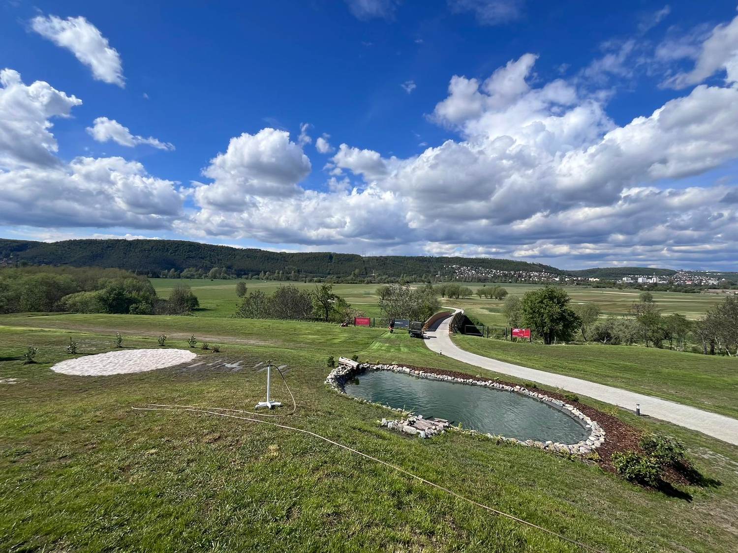 Prague City Golf Zbraslav, links style fairway and sandy waste minutes from central Prague, Czechia