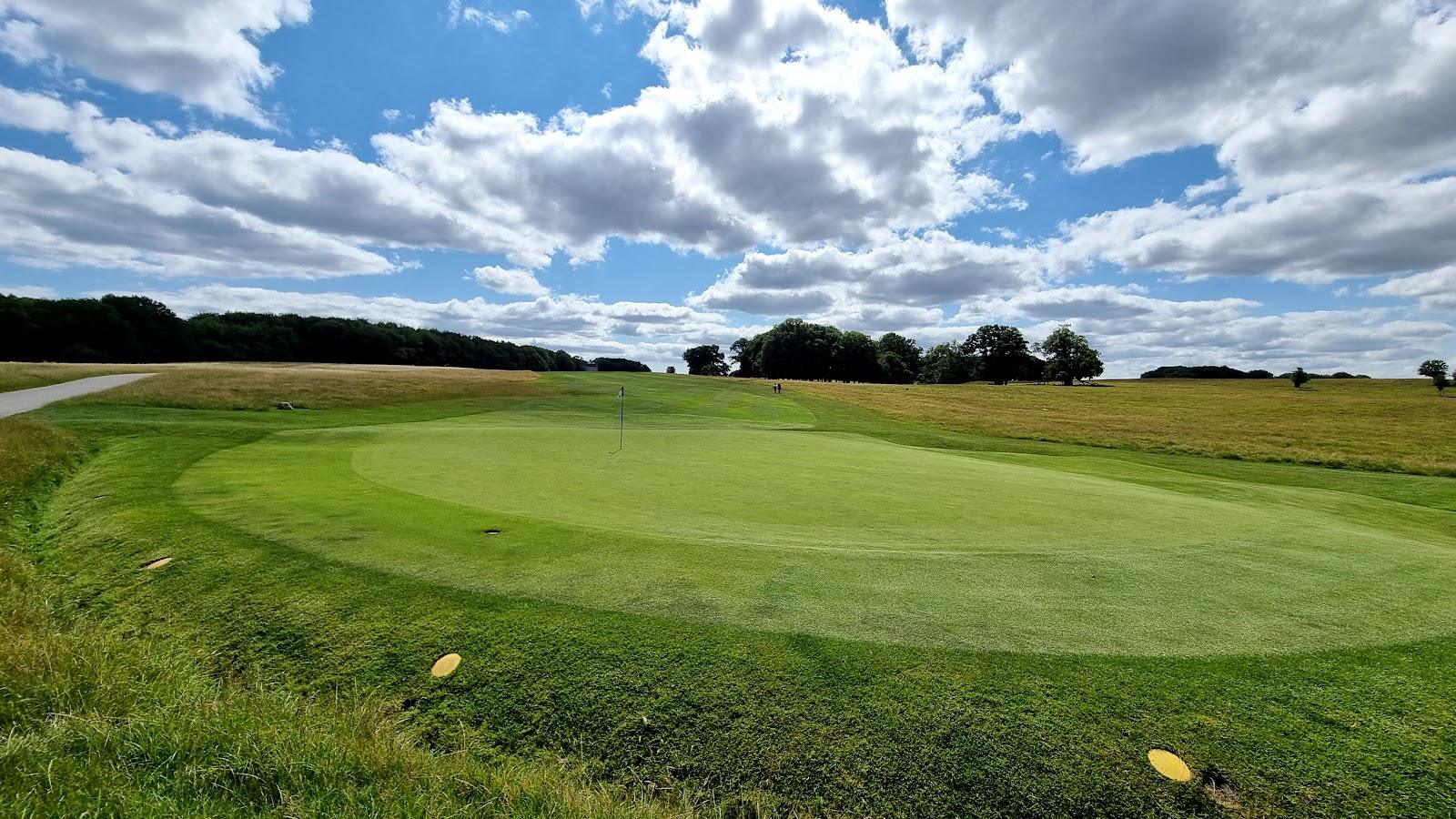 Royal Copenhagen Golf Club, fairway among ancient oaks in the Dyrehaven royal deer park, Denmark
