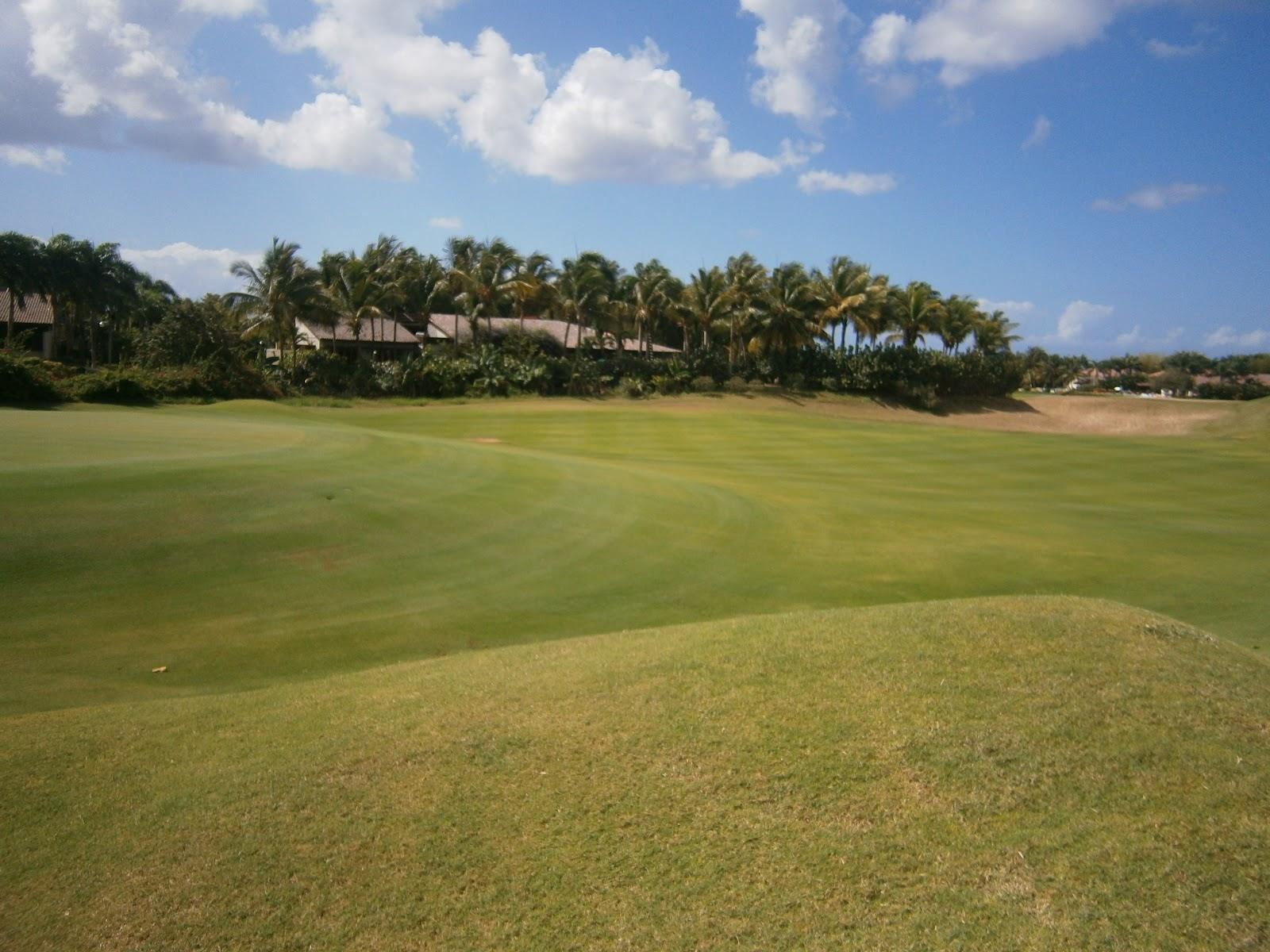 La Romana Country Club, Pete Dye fairway and bunkering near the Marina at Casa de Campo, Dominican Republic