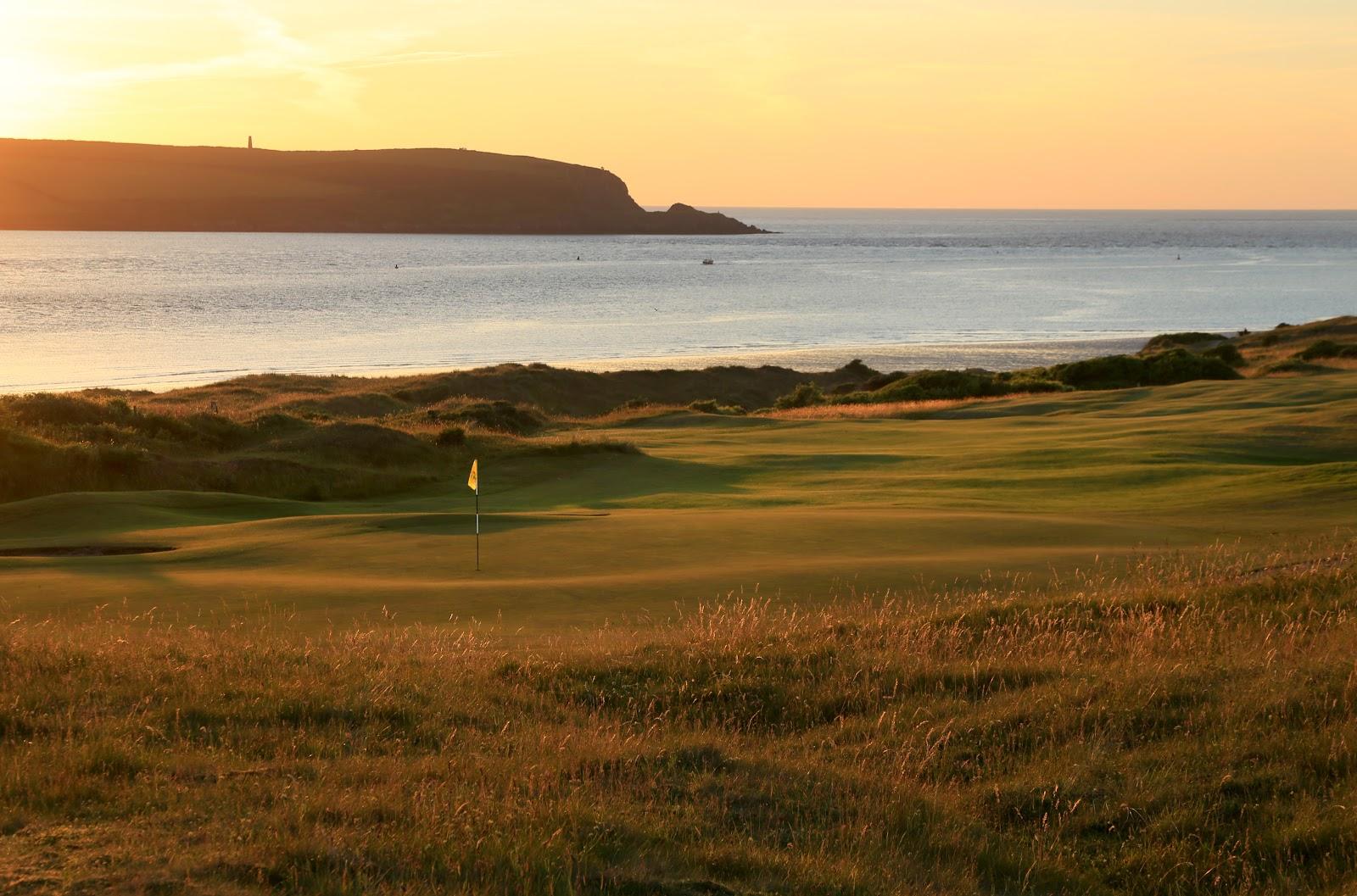 St Enodoc Golf Club, Church Course links above the Camel Estuary in Cornwall, England