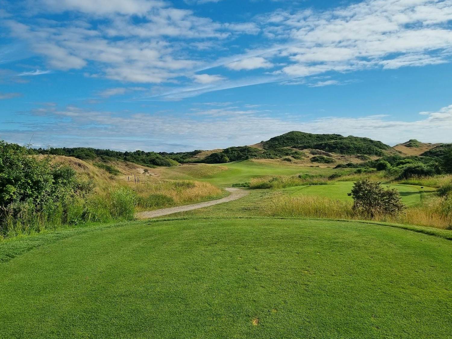 Golf de Belle Dune, links fairway through the dunes on the Cote d'Opale, France