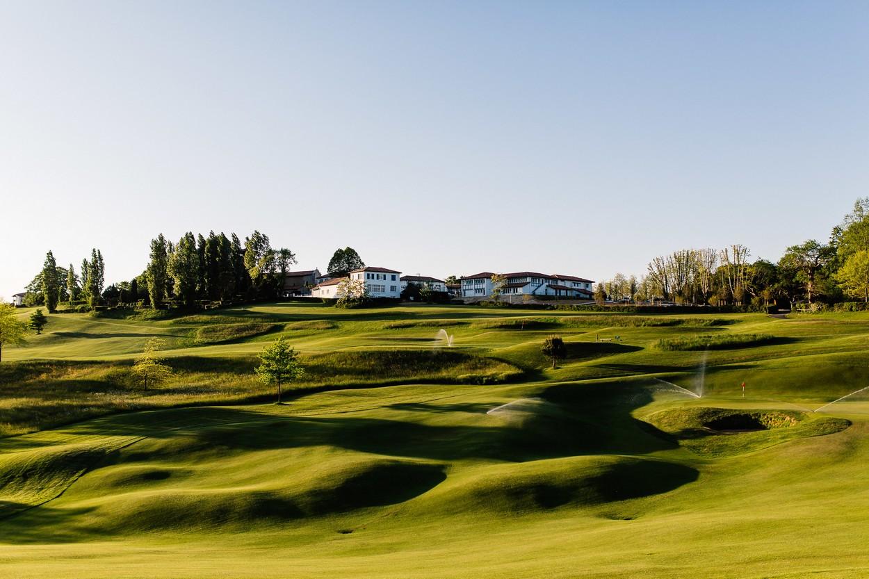 Golf International d'Arcangues, undulating fairways in the Basque hills above Biarritz with views to the Pyrenees