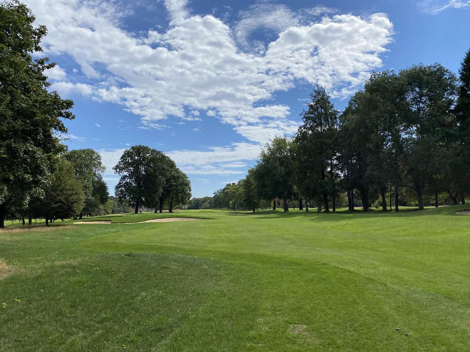 Golf de Saint-Cloud, Harry Colt parkland fairway among mature trees west of Paris, France
