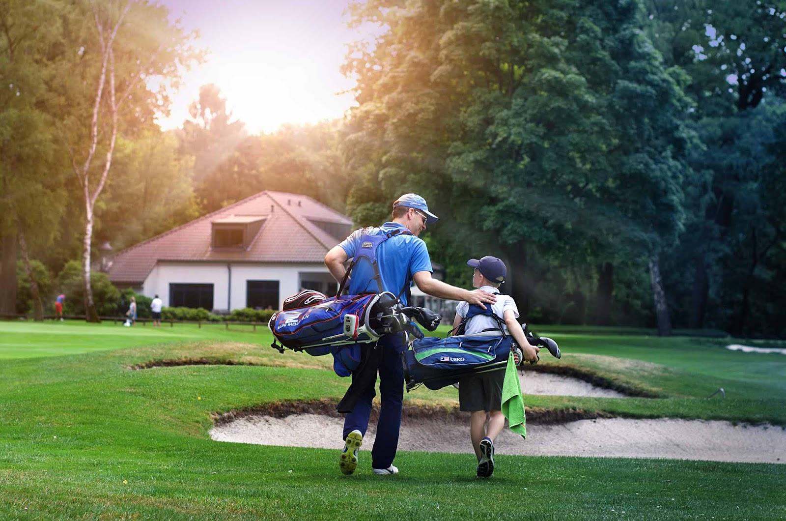 Golf- und Land-Club Köln, wooded parkland fairway at Refrath near Cologne, Germany