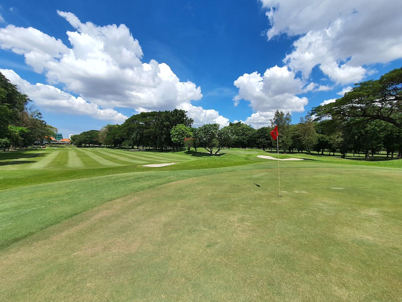 Jakarta Golf Club, tree-lined parkland fairway at Rawamangun in East Jakarta, Indonesia