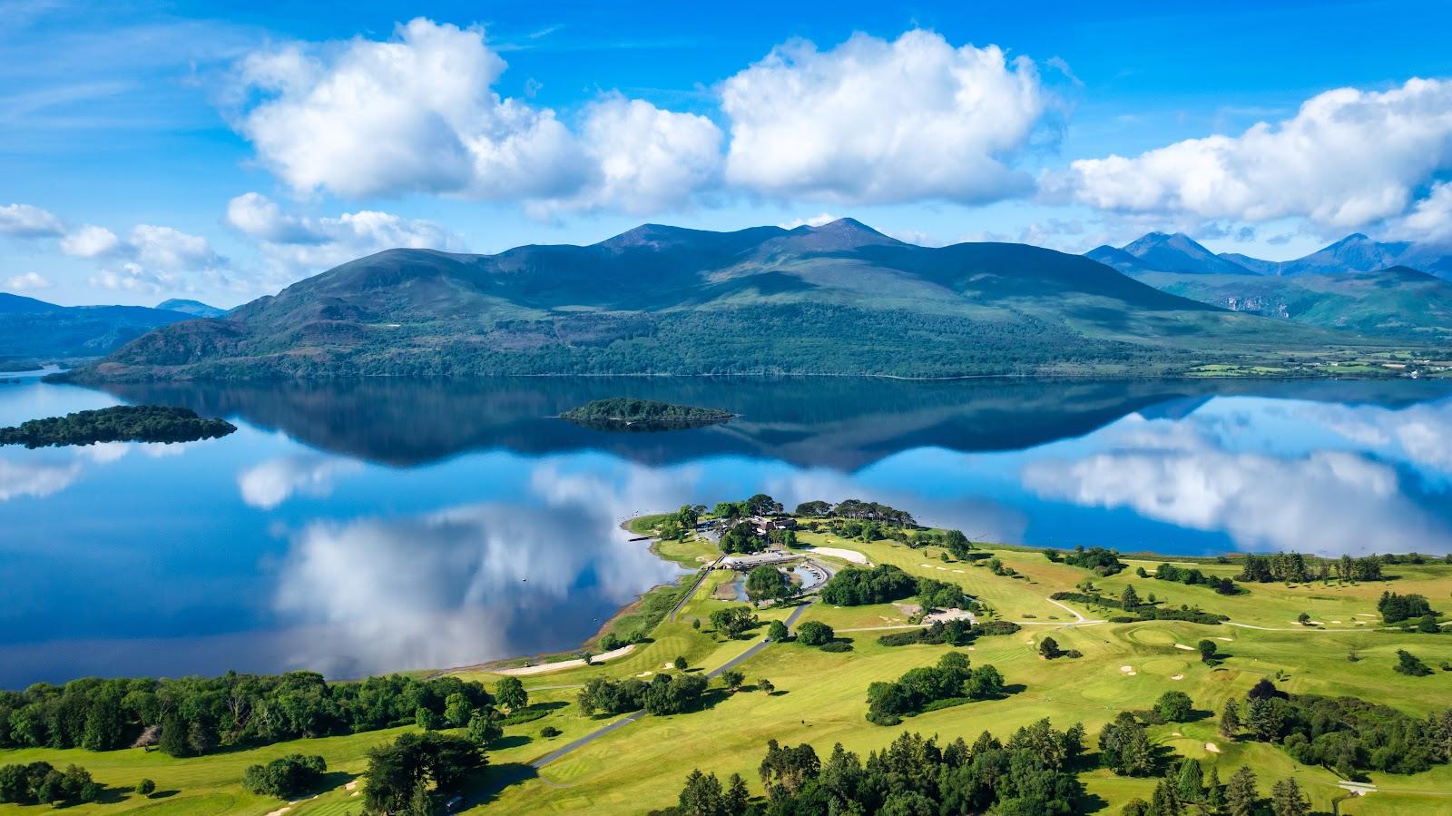 Killarney Golf Club Mahony's Point, lakeside parkland fairway beside Lough Leane under the Kerry mountains, Ireland