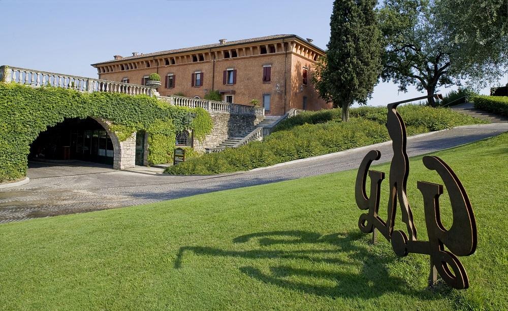 Gardagolf Country Club, championship fairway in the hills above Lake Garda in Lombardy, Italy