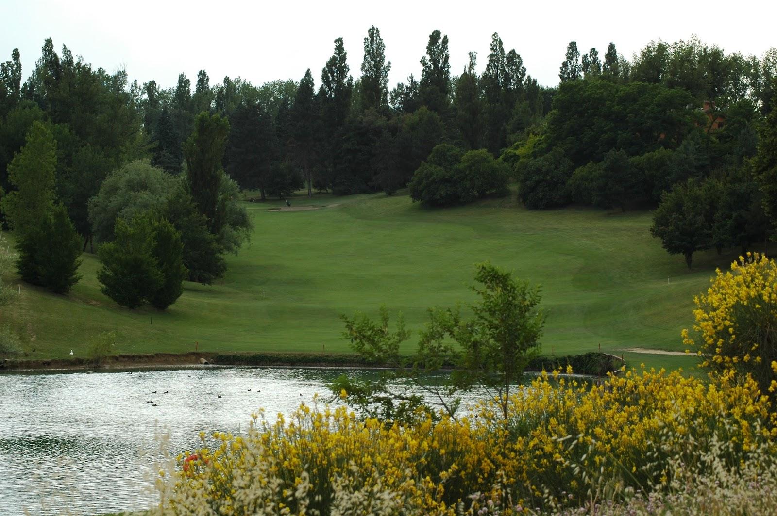 Golf Club Bologna, rolling fairways and hill views at Monte San Pietro near Bologna, Italy