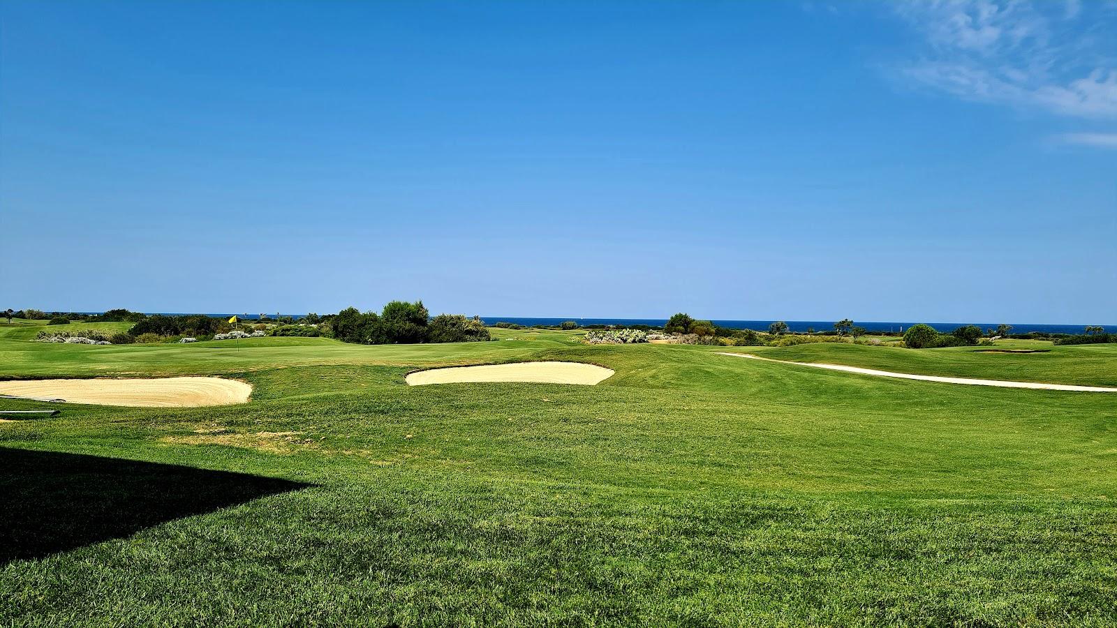 San Domenico Golf, links fairway among ancient olive trees by the Adriatic at Savelletri di Fasano, Puglia, Italy