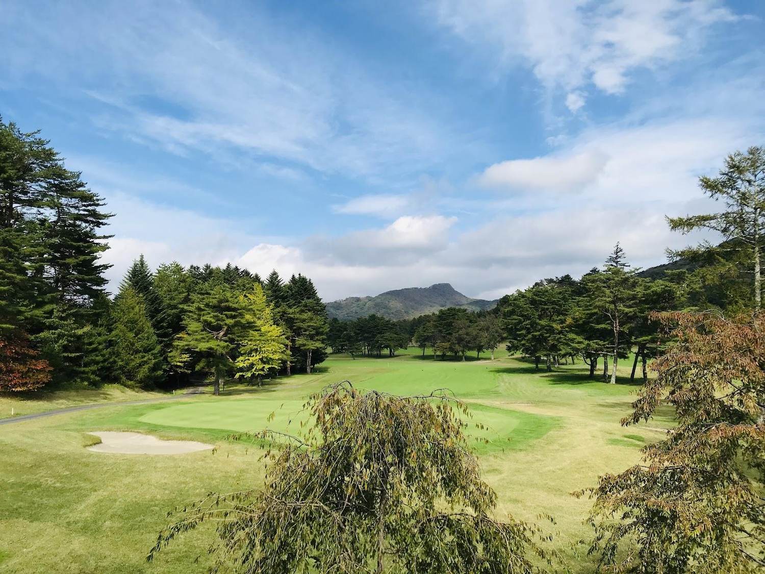 Karuizawa 72 Golf East, tree lined fairways on the cool plateau beneath Mount Asama, Nagano, Japan