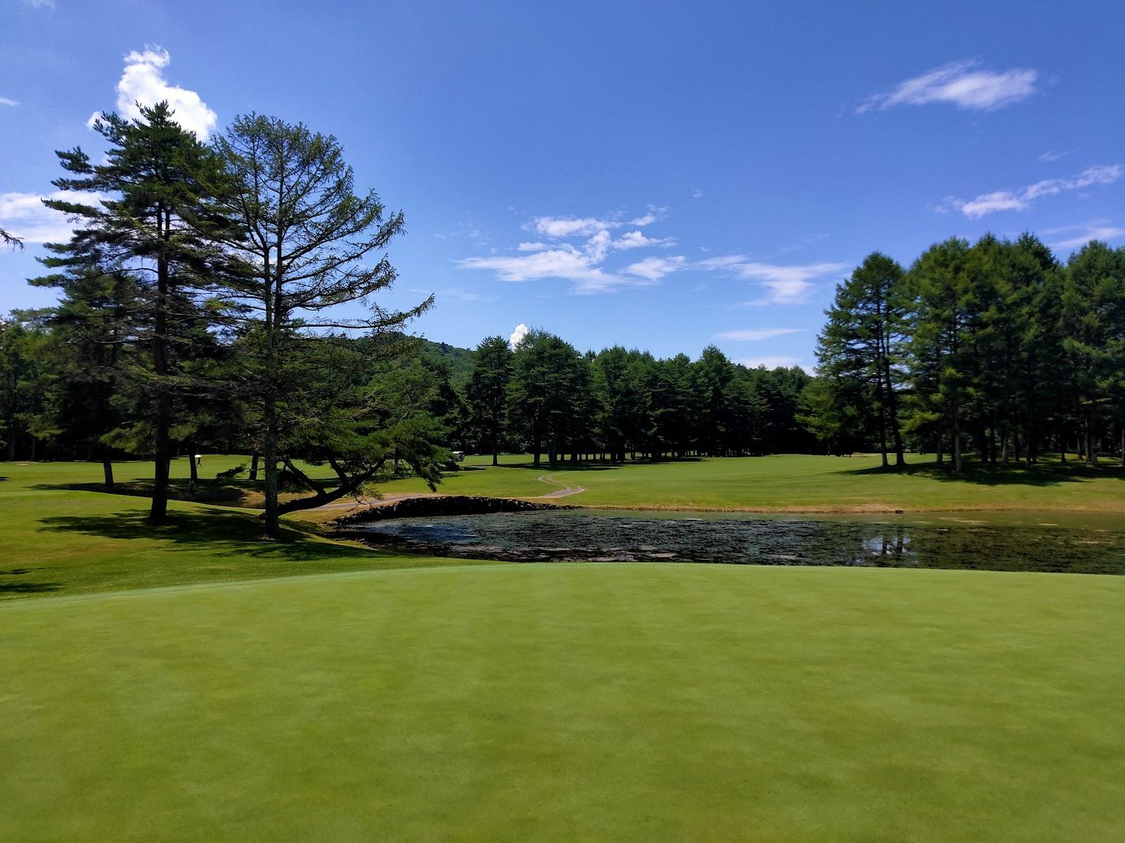 Karuizawa 72 Golf, forested highland fairway in Nagano, Japan
