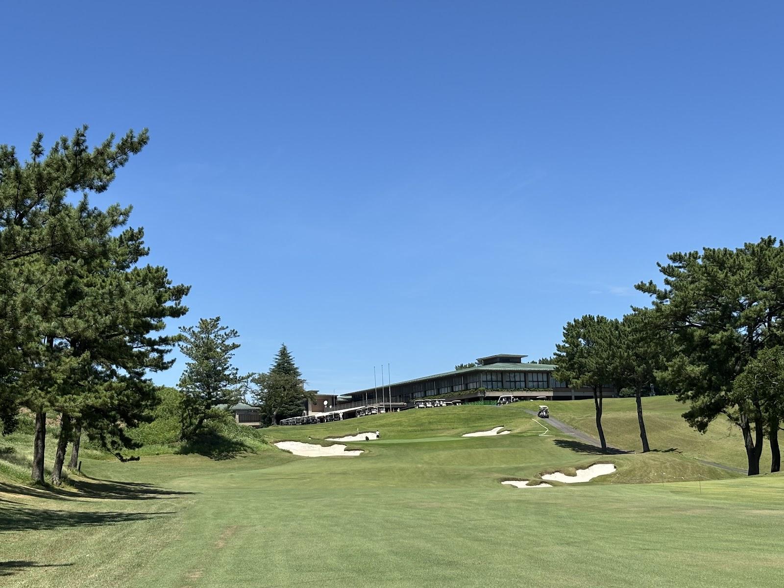 Yokohama Country Club, parkland fairway and bunkering near Tokyo in Kanagawa, Japan