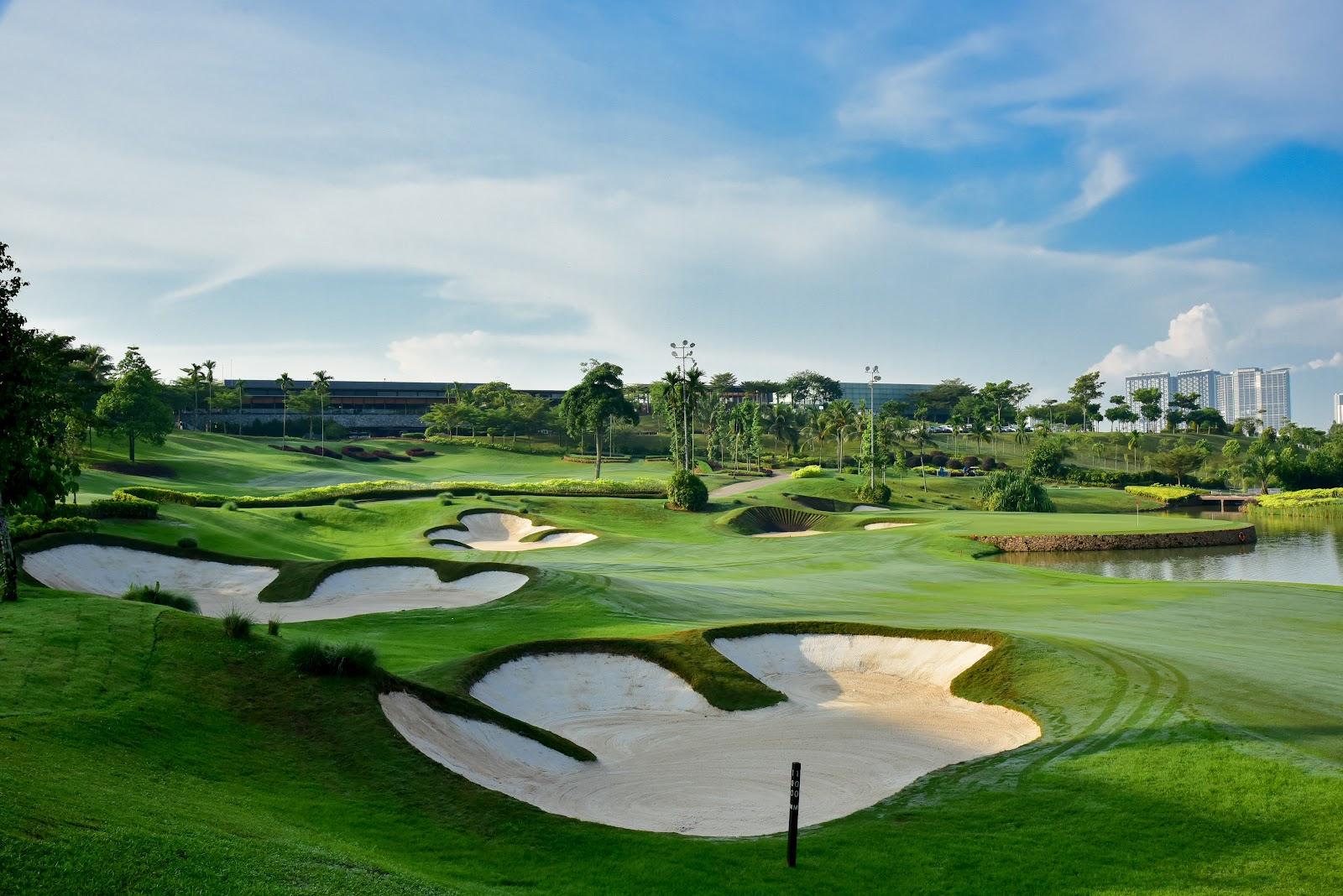 Horizon Hills Golf and Country Club, lakeside championship fairway in Iskandar Puteri, Johor, Malaysia