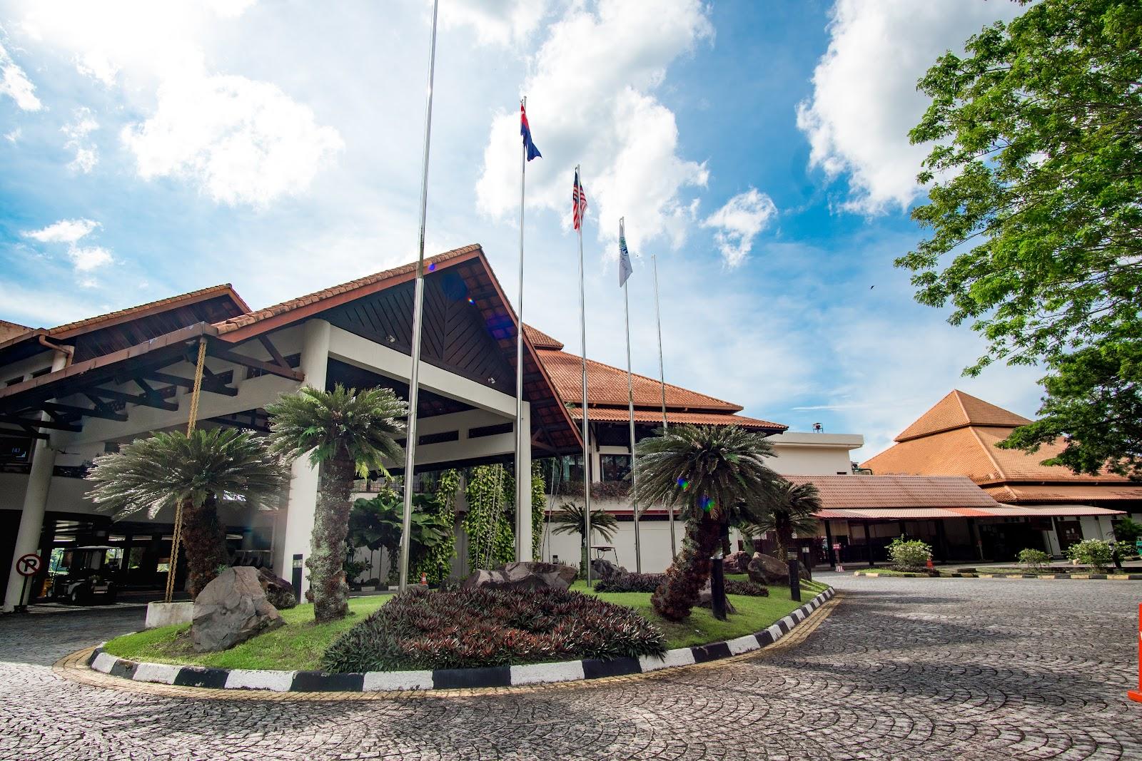 Palm Resort Golf and Country Club, fairway lined with palms in Senai, Johor, Malaysia