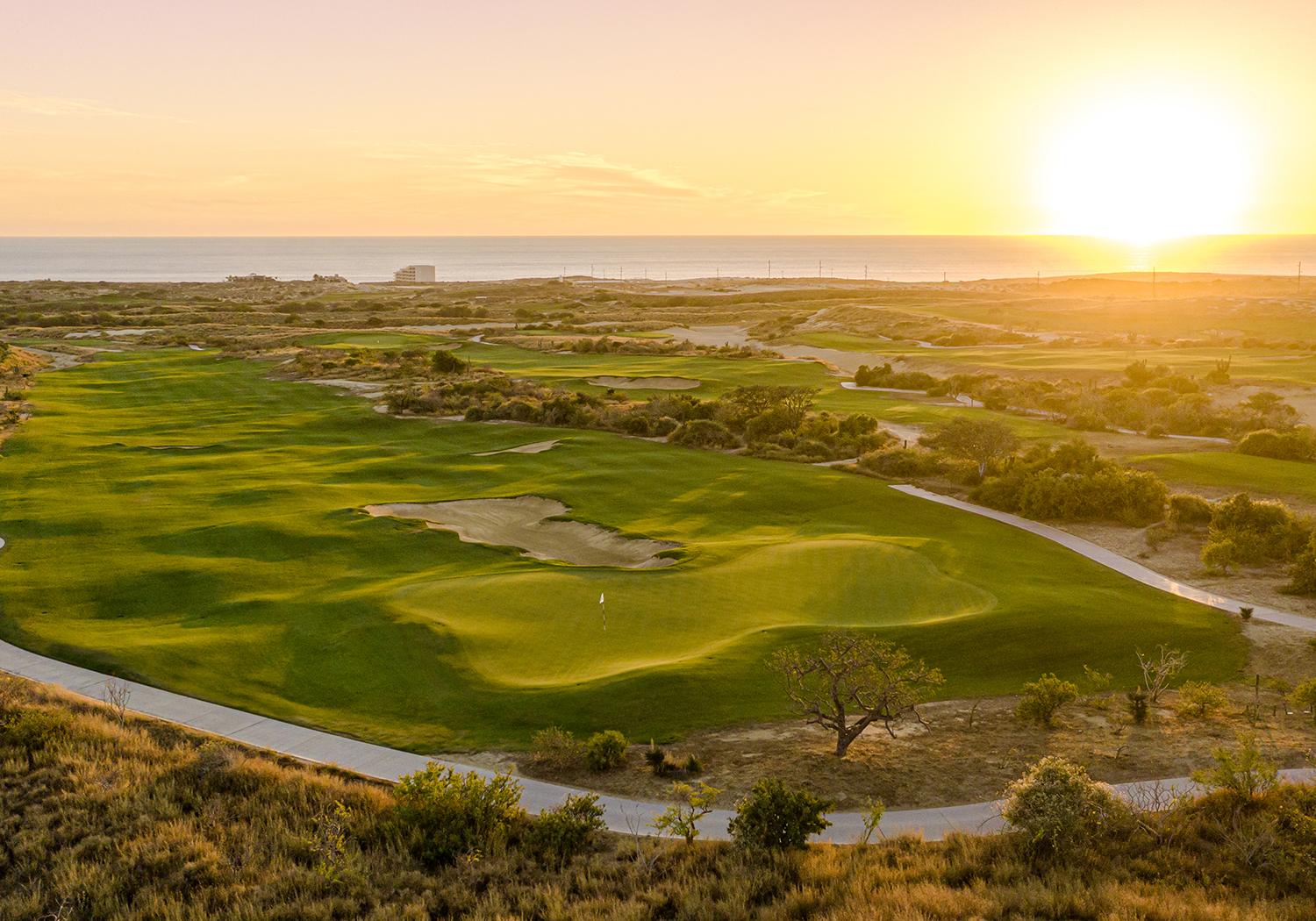 El Cardonal at Diamante, Cabo San Lucas, a desert fairway framed by cardon cactus and dunes