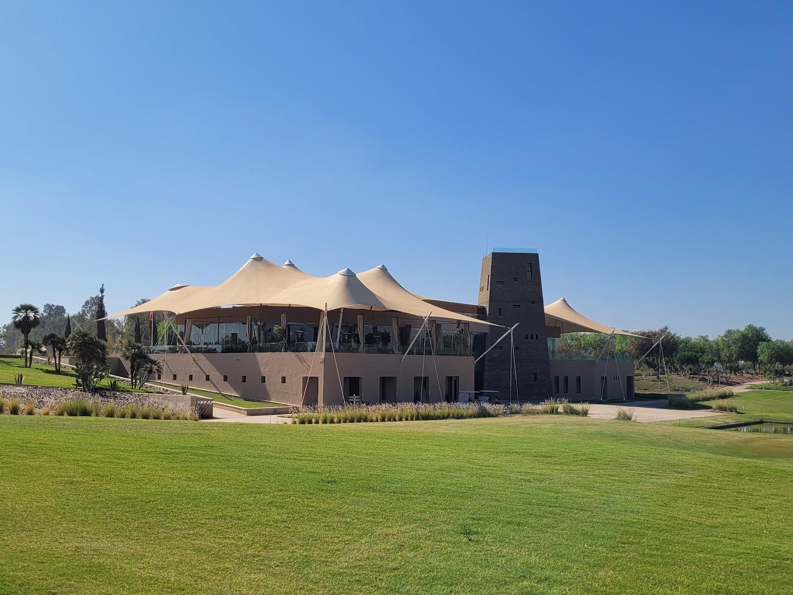 Noria Golf Club, fairway with Atlas Mountain backdrop near Marrakech, Morocco