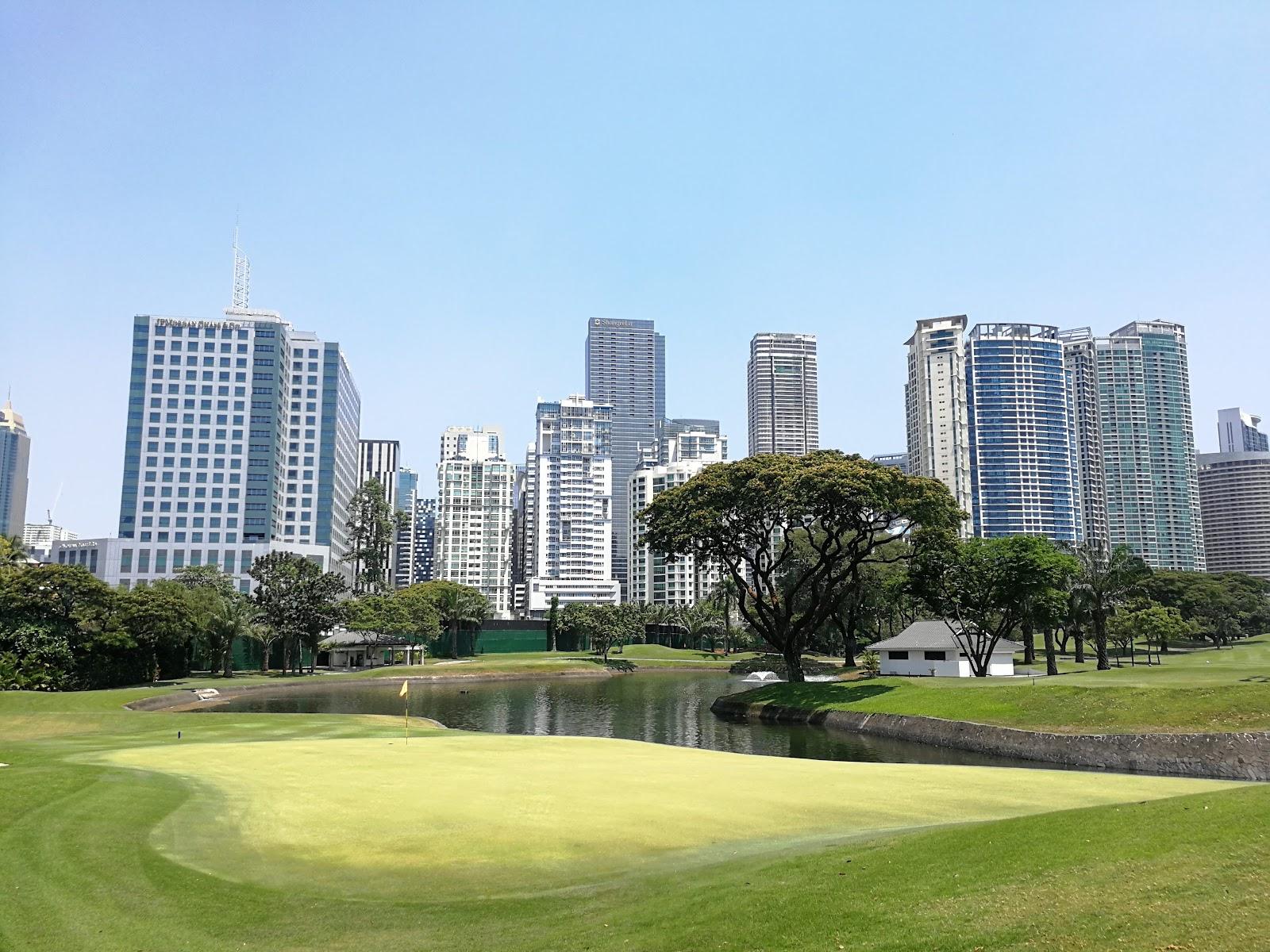 Manila Golf and Country Club, mature parkland fairway in Makati, Metro Manila, Philippines