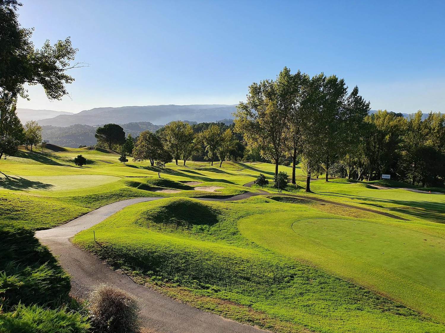 Amarante Golf, hilly fairways on the Quinta da Deveza estate in the Marao foothills near Porto, northern Portugal