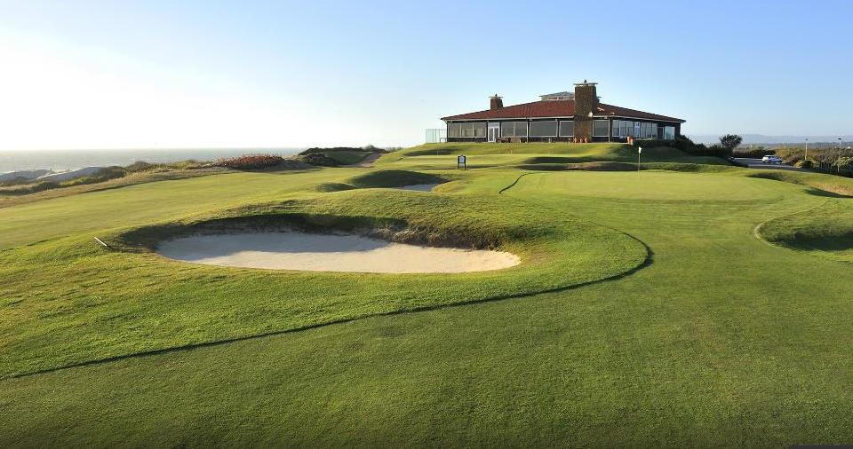 Estela Golf, links fairways winding through Atlantic dunes at Povoa de Varzim north of Porto, Portugal