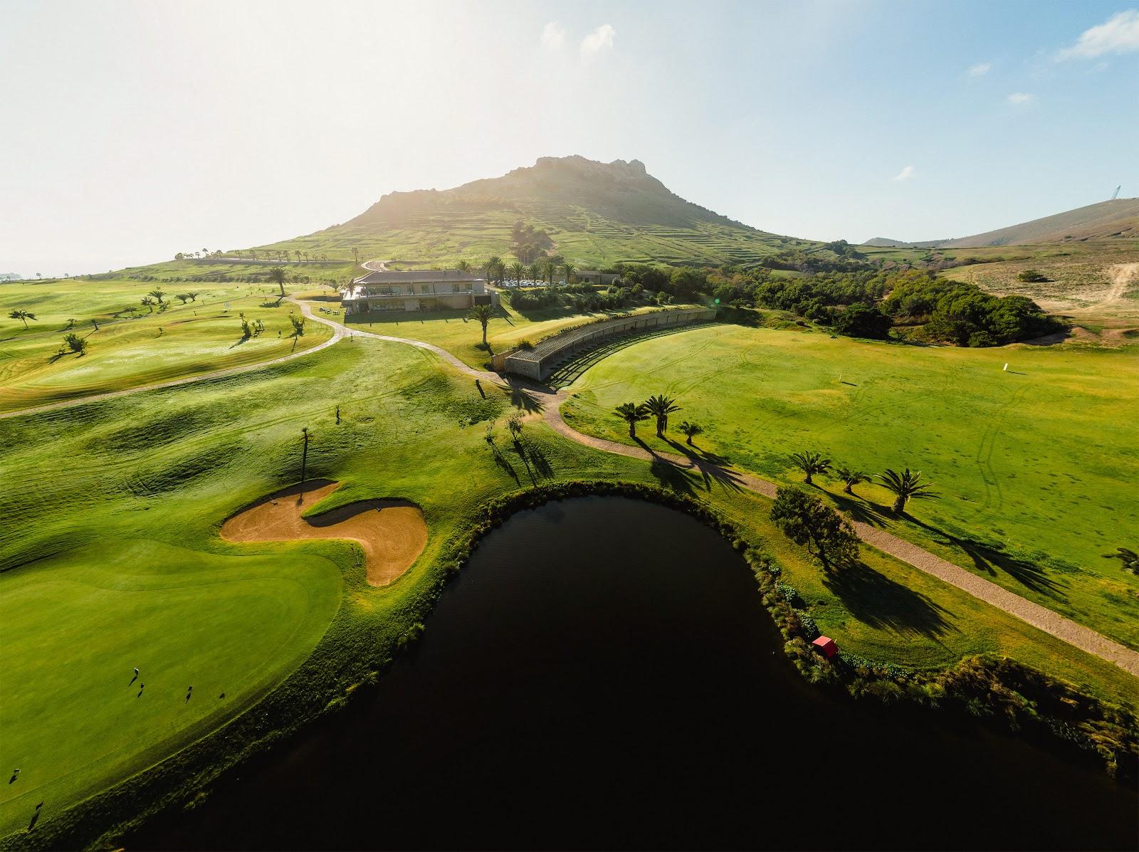 Porto Santo Golfe, open island fairways and clifftop holes above the Atlantic on Porto Santo near Madeira