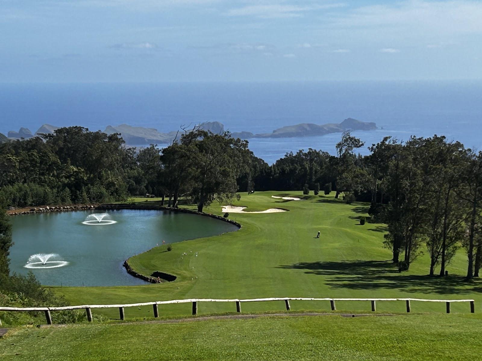 Santo da Serra Golf, high upland fairways above Machico bay on the island of Madeira