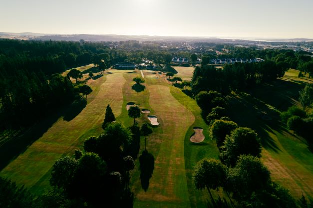 Downfield Golf Club, mature tree lined parkland fairways on the edge of Dundee, Scotland