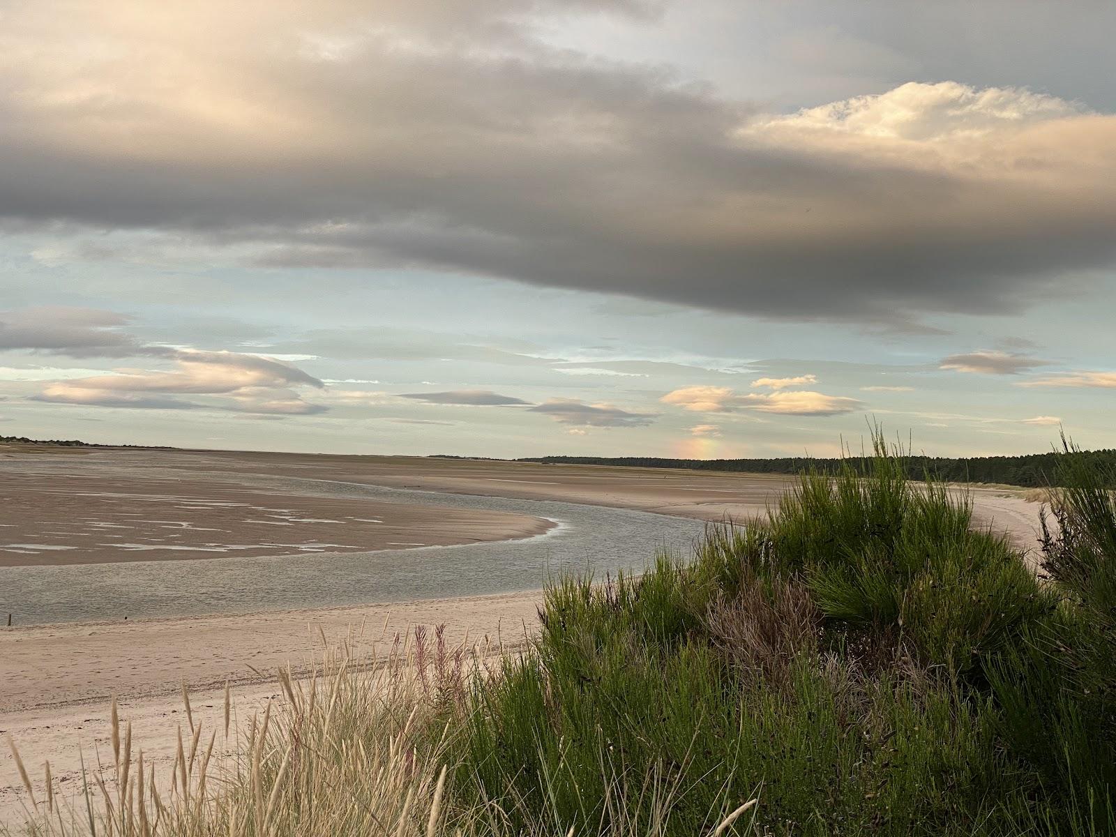 Nairn Dunbar Golf Club, gorse lined Highland links fairway along the Moray Firth at Nairn, Scotland