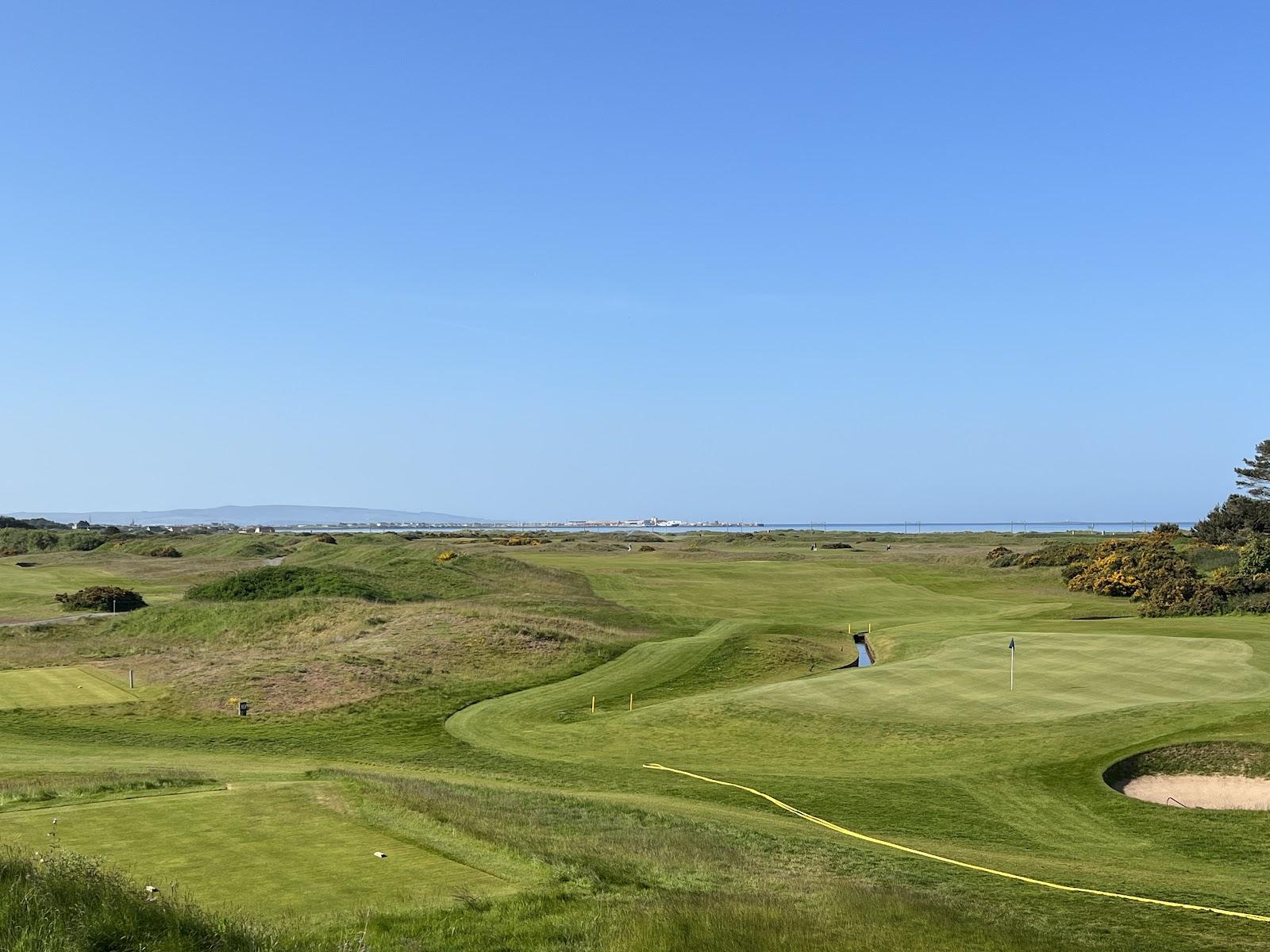 Prestwick St Nicholas Golf Club, links fairways above the Firth of Clyde, Ayrshire, Scotland