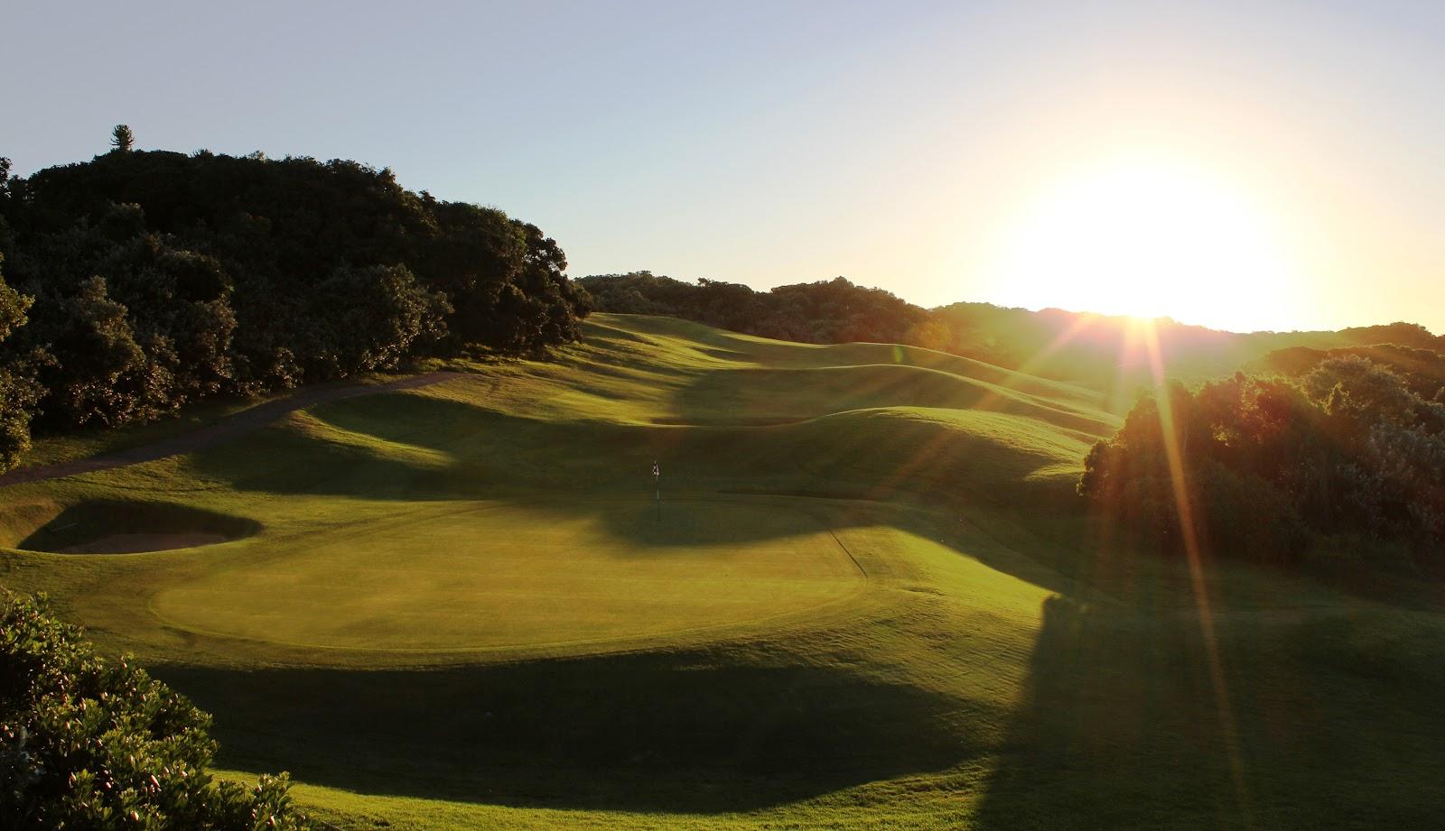 East London Golf Club, coastal fairway framed by dunes and indigenous bush in the Eastern Cape, South Africa