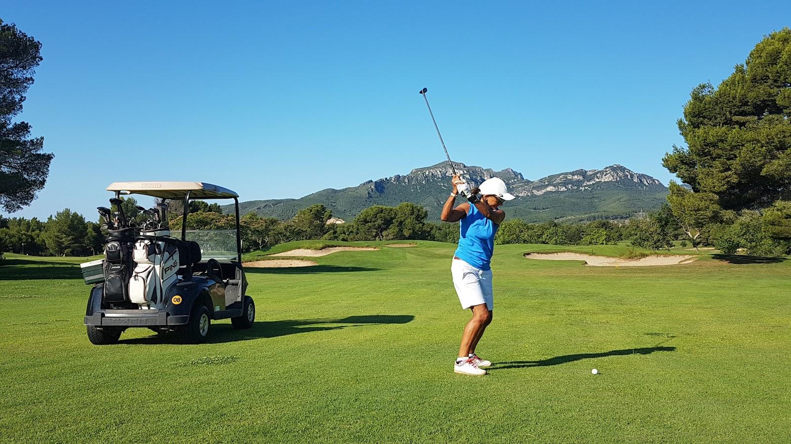 Bonmont Terres Noves, elevated fairway with sweeping Mediterranean views above Mont-roig on the Costa Daurada